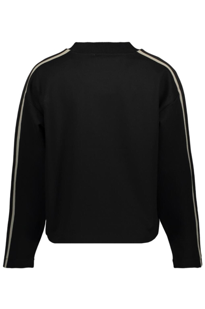 SWEATER MET ACCENTSTREEP GE50001 60 BLACK